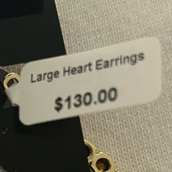 Aqua Crystal Heart Earrings in Gold and Silver - Picture 6 of 6